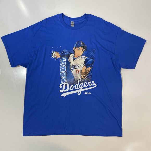 Shohei Ohtani Anime Los Angeles Dodgers Anime T-Shirt - Royal Blue - 2XL Repro - Picture 1 of 6